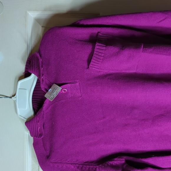 Pronto Moda 100% cotton 5 button turtleneck sweater ladies medium - Picture 2 of 3